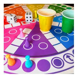 Lud8 Ludo Para 8 Jugadores Con 8 Shot de Colores