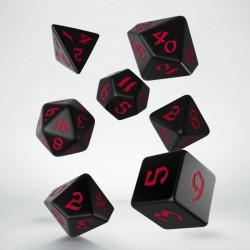 Classic Runic - Black & red Dice Set