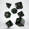 Classic Runic - Black & green Dice Set